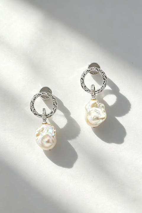 Nina Baroque Pearl Drop Earrings