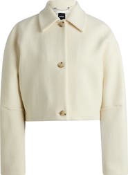 BOSS Joliane Chevron Stripe Wool Blend Jacket