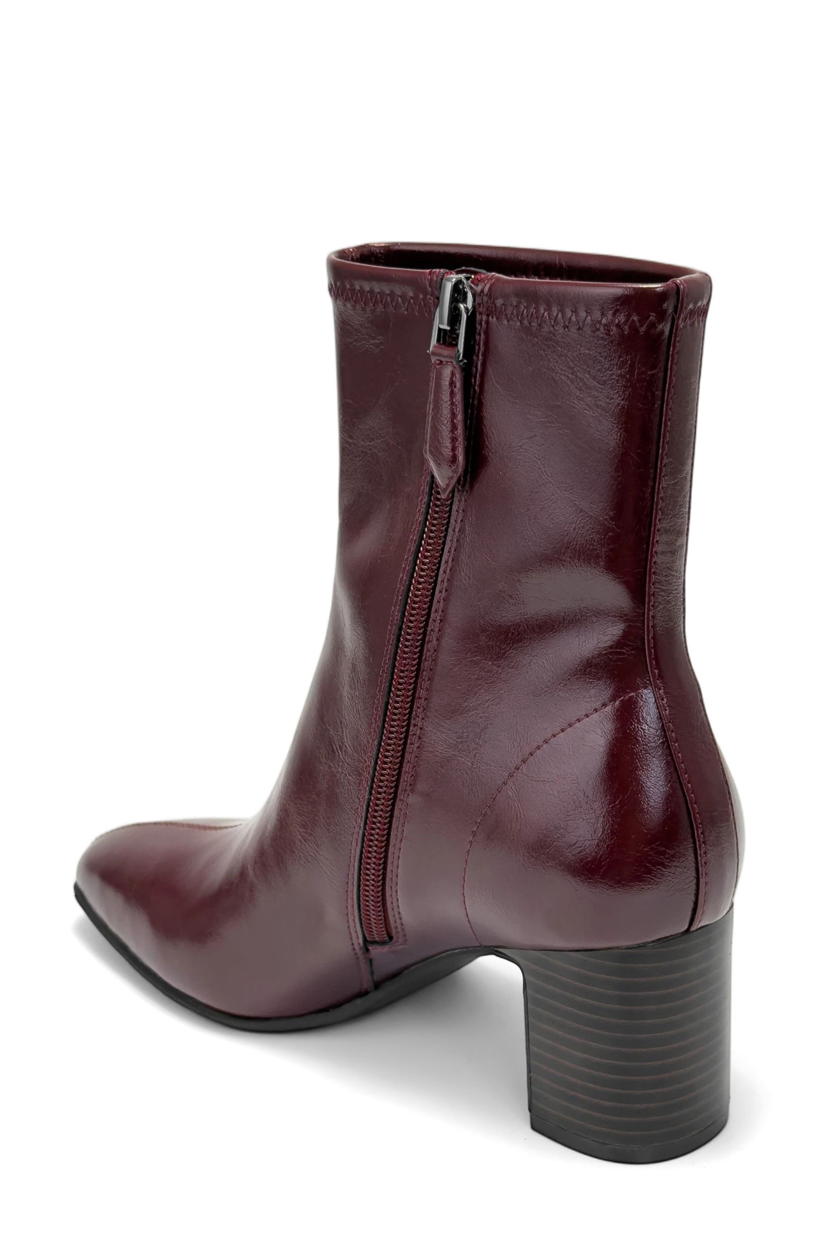Minnie Faux Leather Boot, Alternate, color, PORT