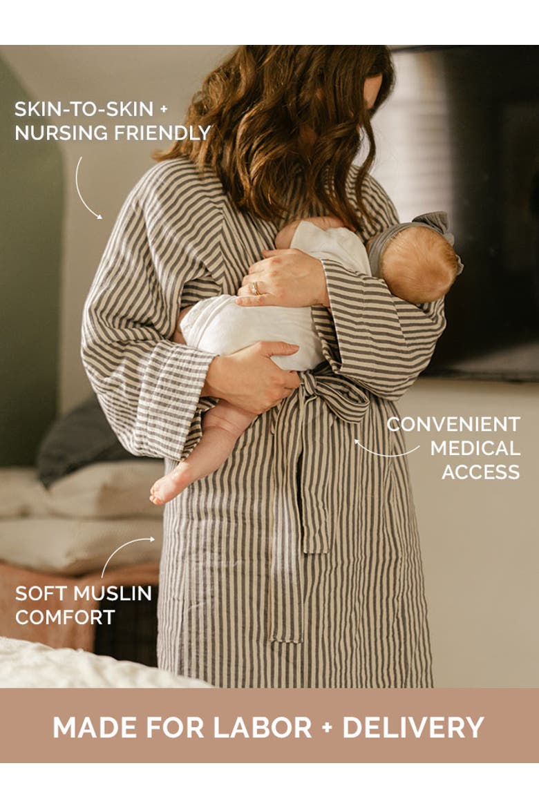 Maternity Robe, Alternate, color, Rosewood