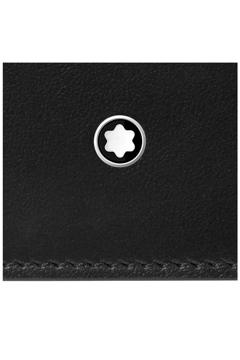 Soft Trifold Leather Card Holder, Alternate, color, BLACK