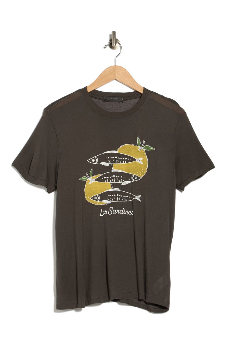Les Sardines Graphic T-Shirt, Alternate, color, VINTAGE BLACK