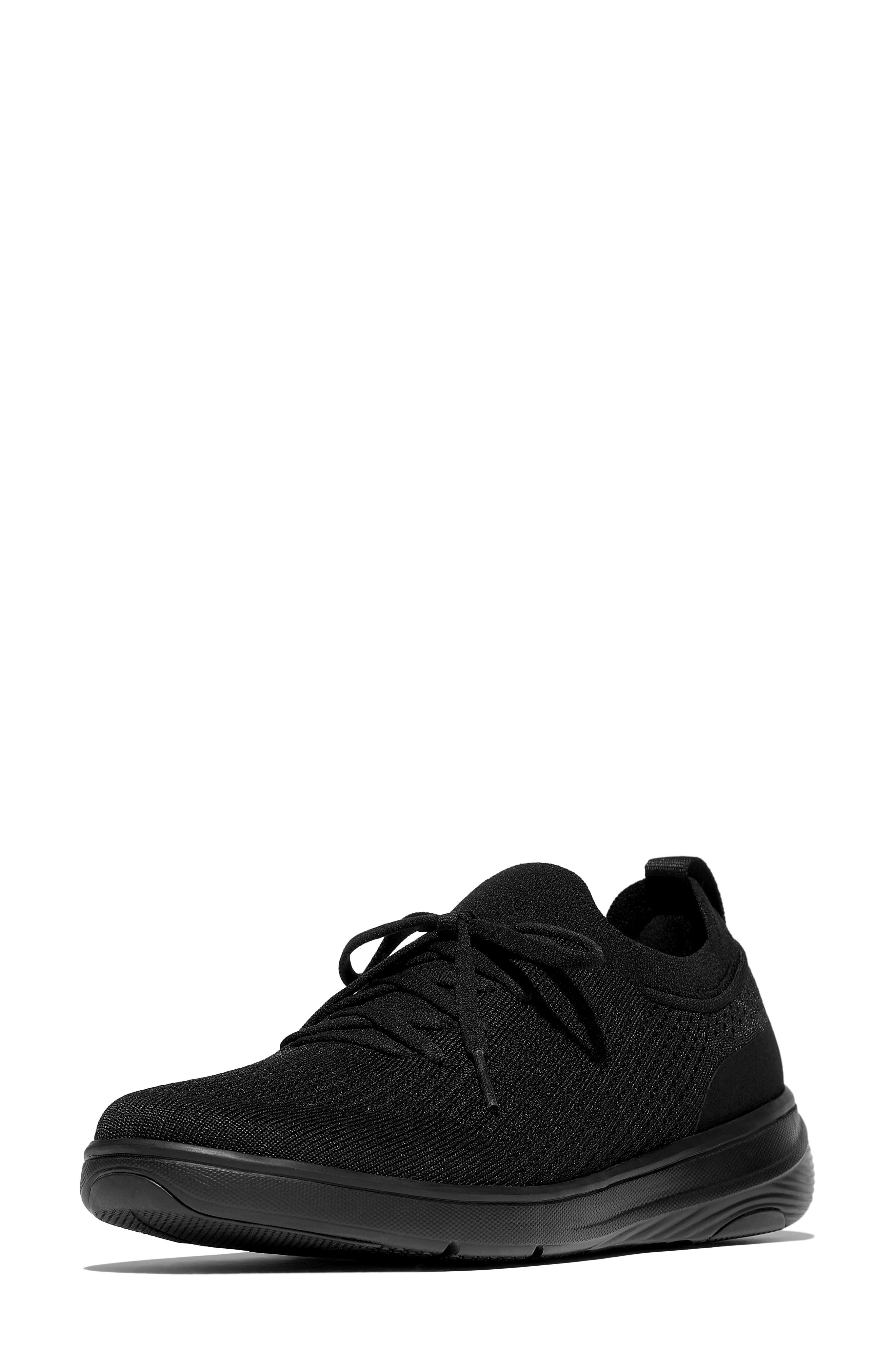 SUPER-Q Knit Sneaker, Alternate, color, ALL BLACK