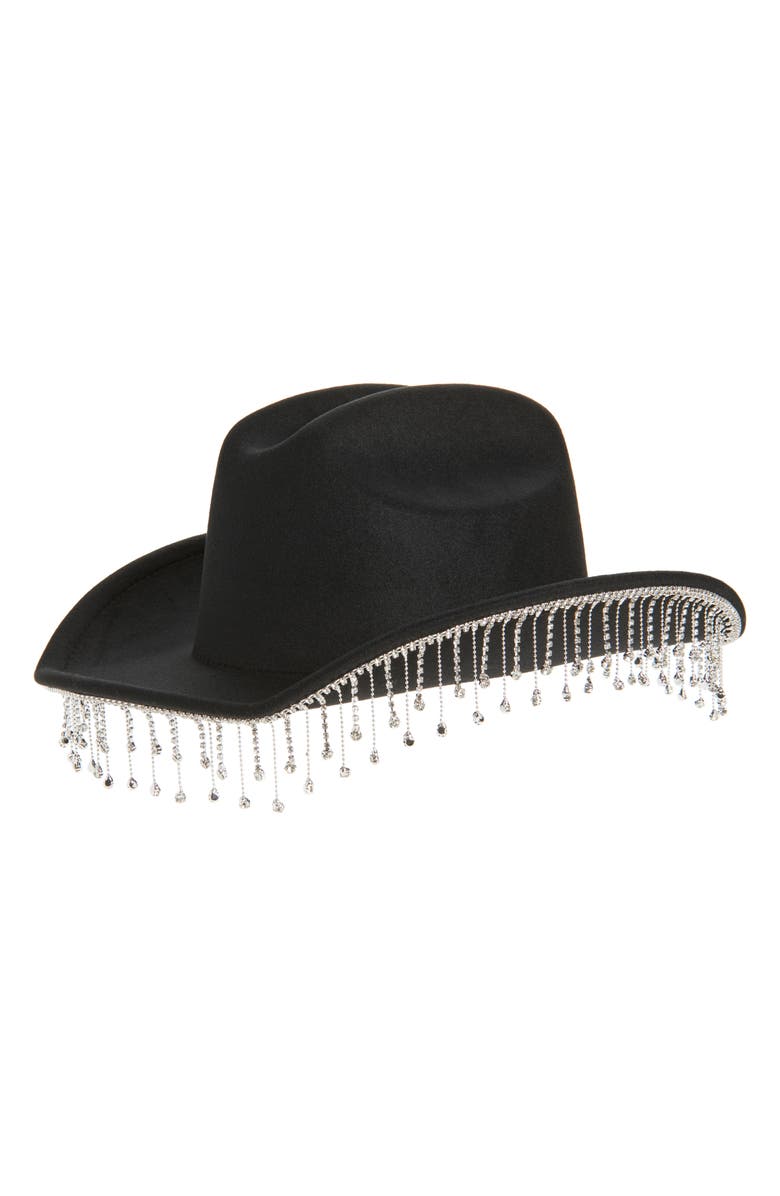 Tasha Crystal Fringe Western Cowboy Hat, Main, color,