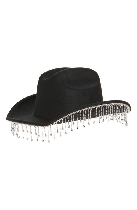 Crystal Fringe Western Cowboy Hat
