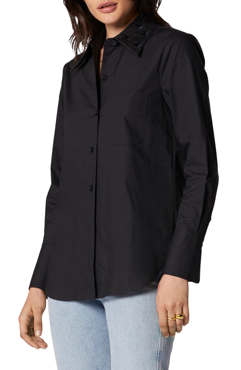 Equipment Quinne Embroidered Collar Cotton Button-Up Blouse, Main, color,