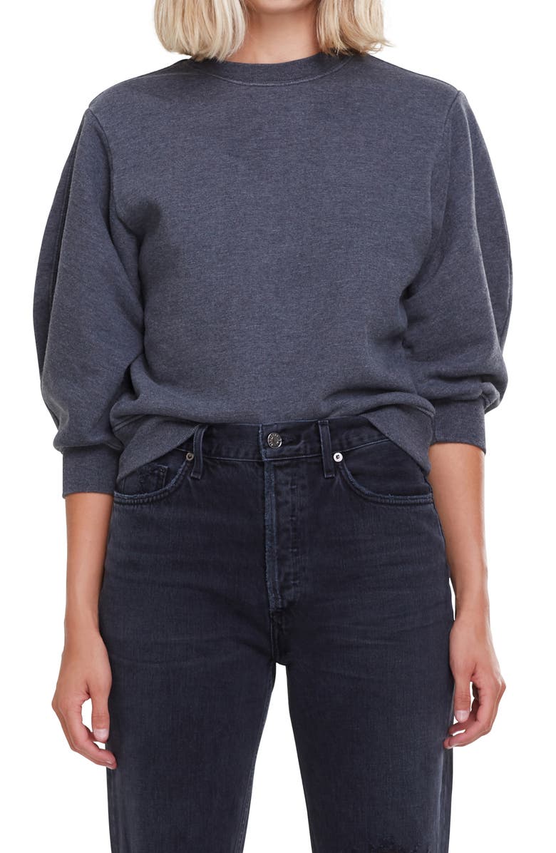 AGOLDE Thora Puff Sleeve Sweatshirt, Main, color, 