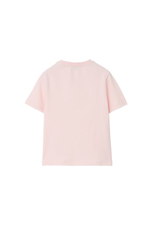 Burberry Ekd Stretch Cotton T-shirt In Pink