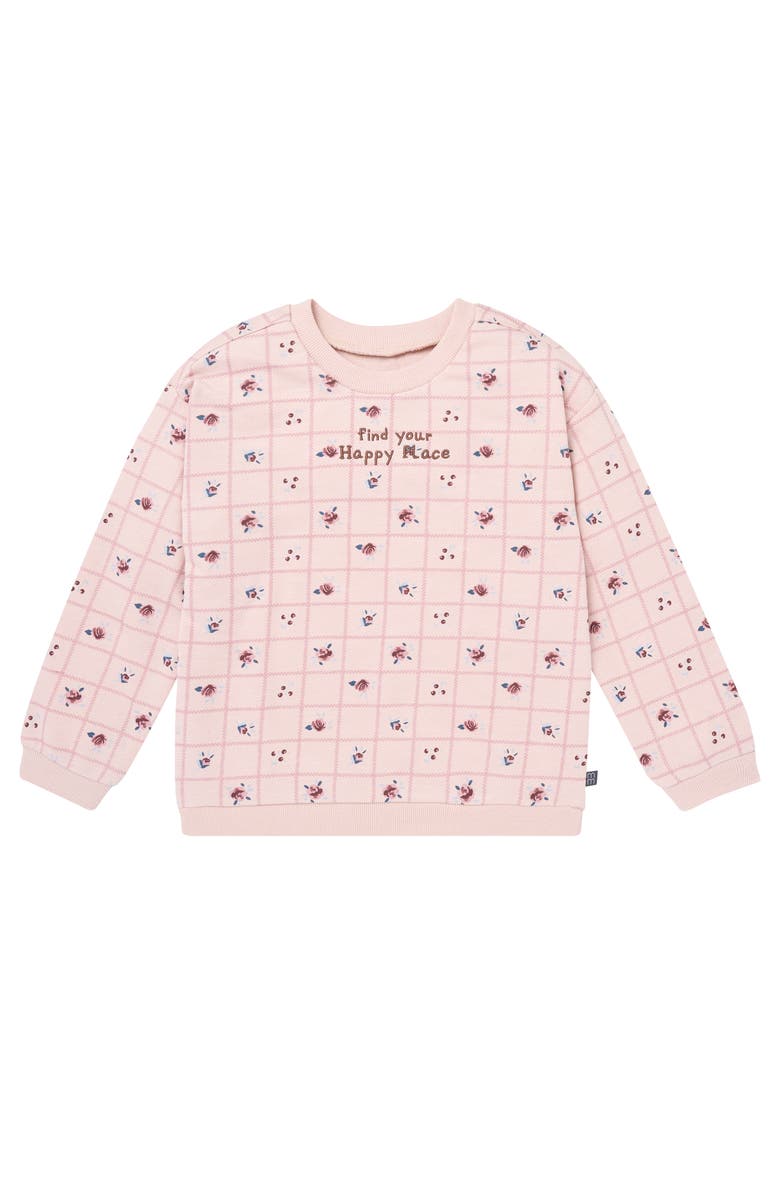 Modern Moments<sup>™</sup> by Gerber Drop Shoulder Sweatshirt and Sweatpant Set, Alternate, color, Pink Happy Place