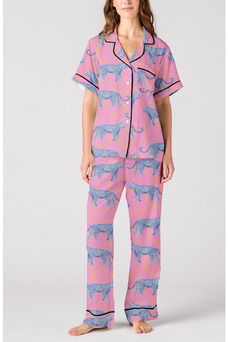 Cosmic Cheetah Pant Set, Main, color, Pink
