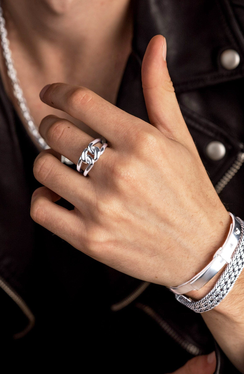 Nialaya Knot Ring, Alternate, color, Silver