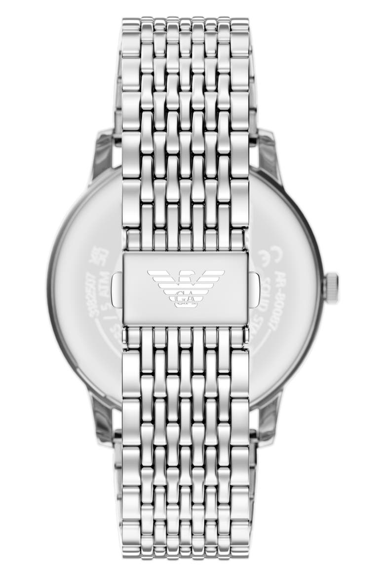 Minimalist Bracelet Watch Set, 42mm, Alternate, color, SILVER