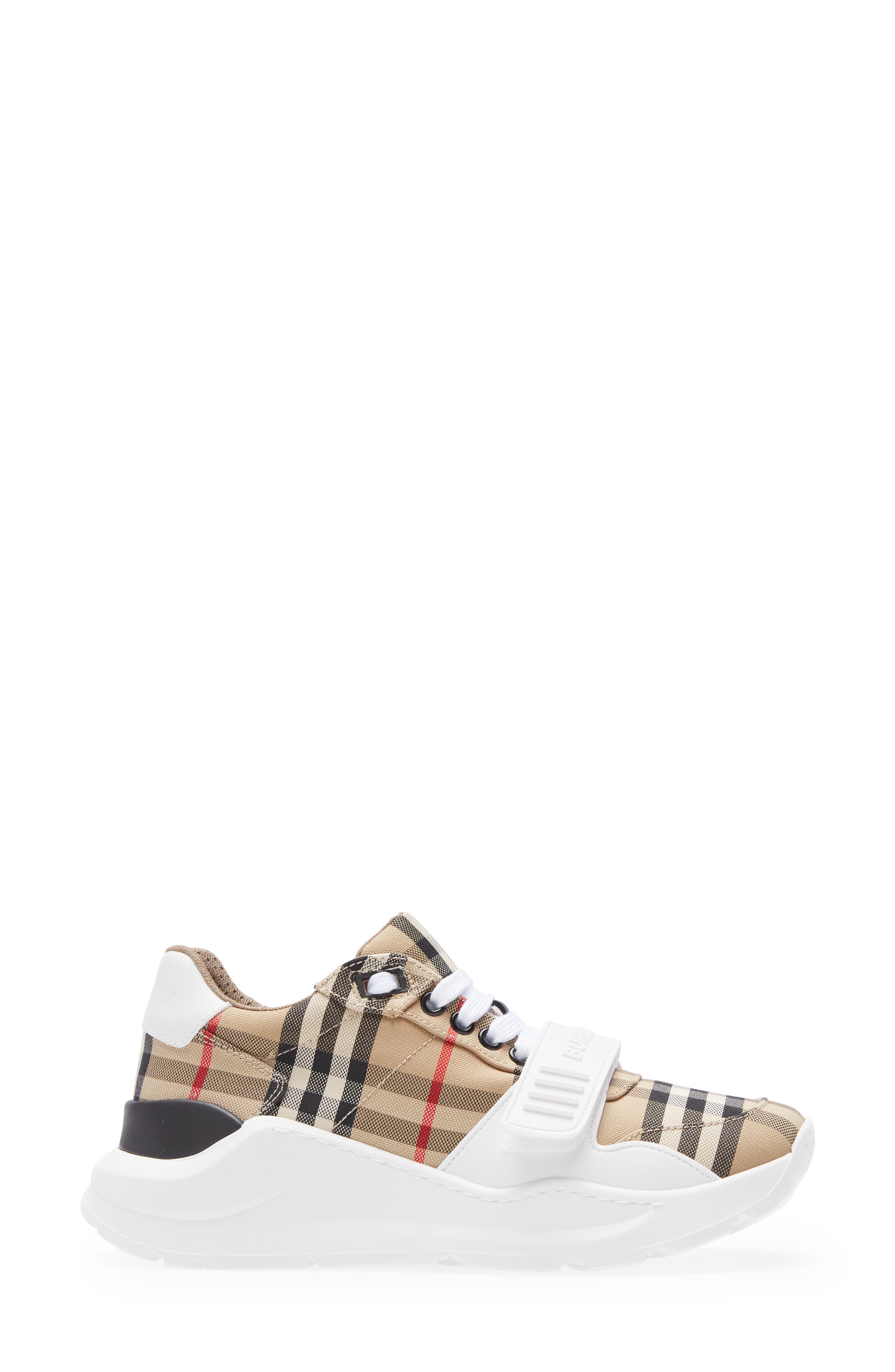 Burberry Regis Check Sneaker, Alternate, color, Archive Beige