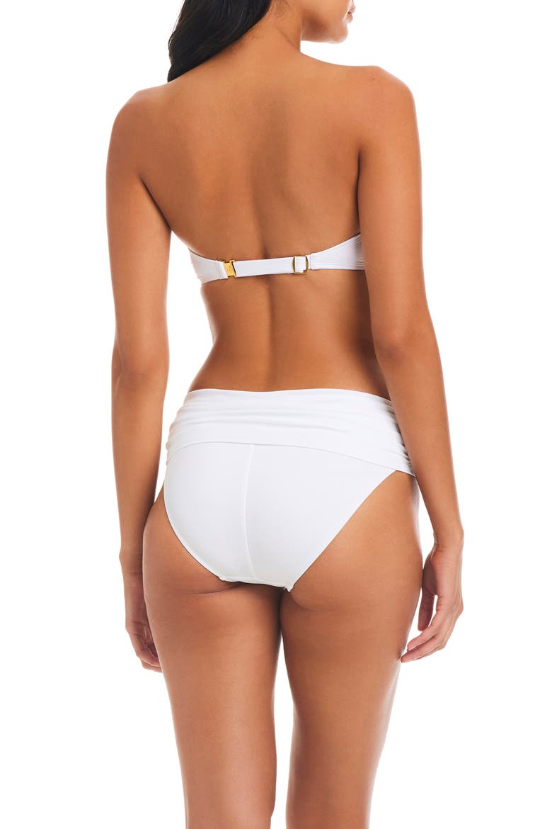 Kore Twist Convertible Bandeau Bikini Top, Alternate, color, WHITE