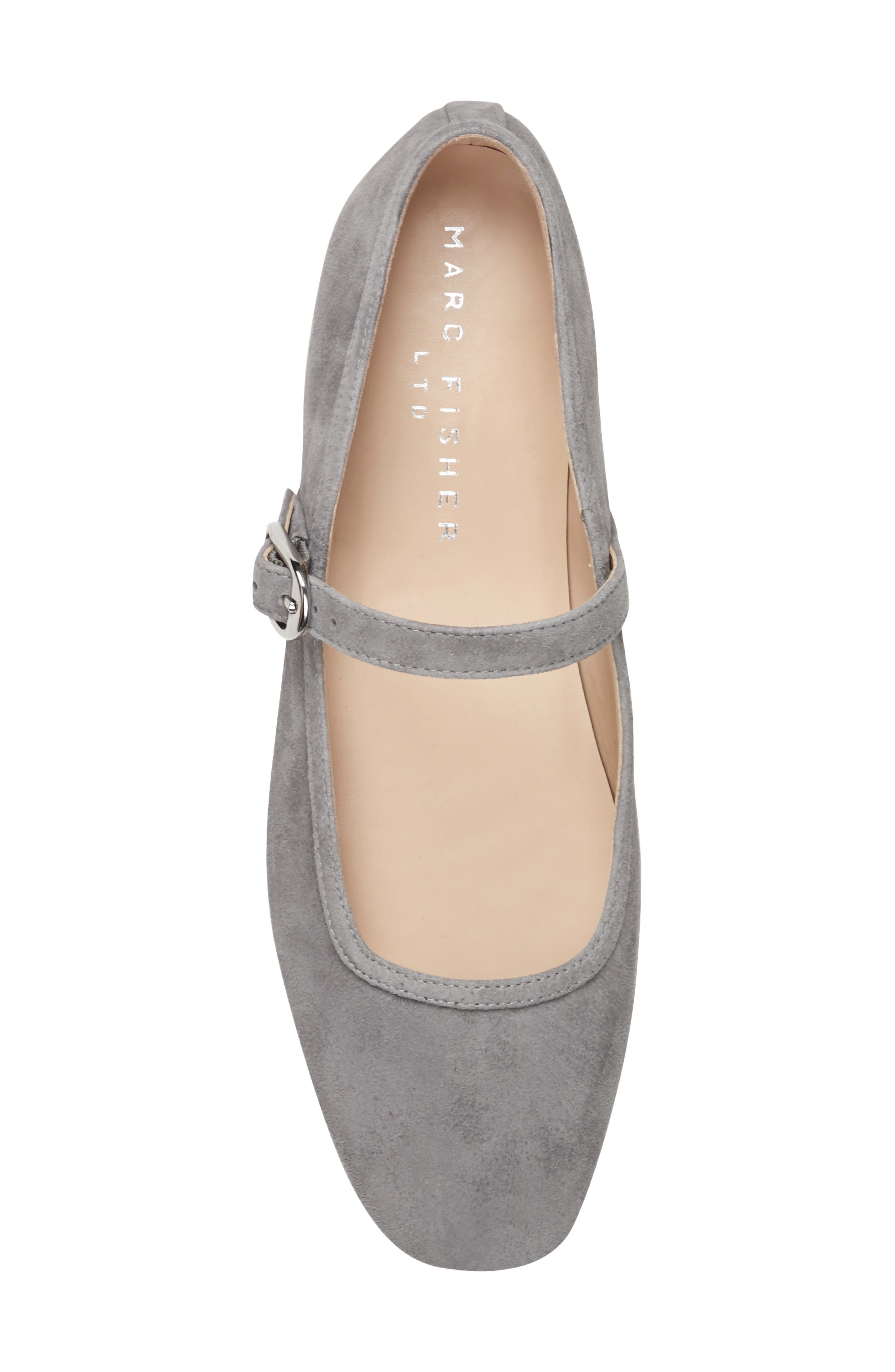 Marc Fisher LTD Garissa Mary Jane Flat, Alternate, color, Medium Gray