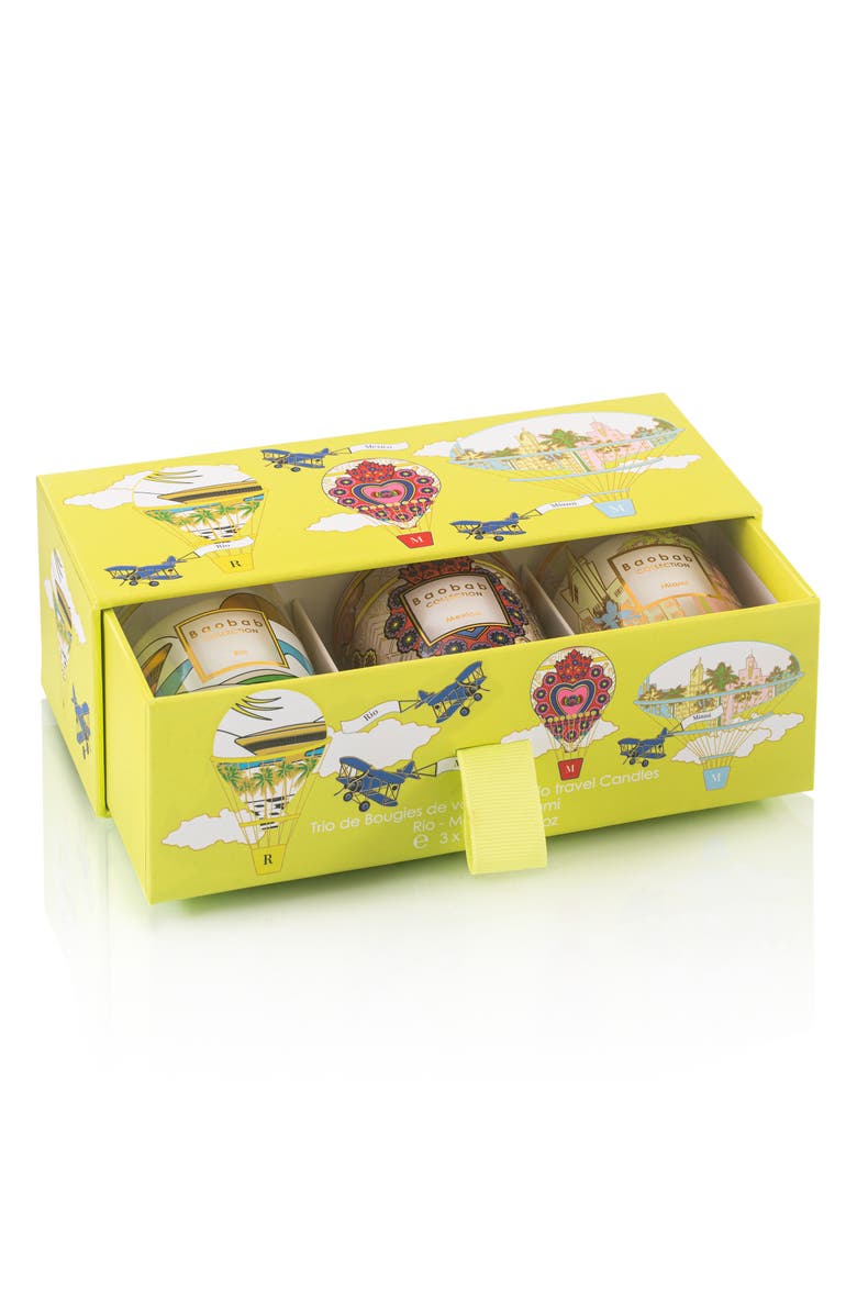Baobab Collection Rio-Mexico-Miami Travel Candle Trio, Alternate, color,