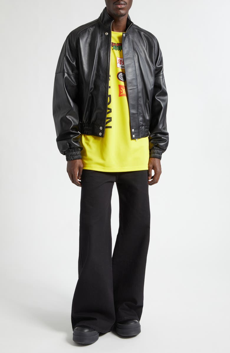 LU'U DAN Blouson Leather Jacket, Alternate, color, Black