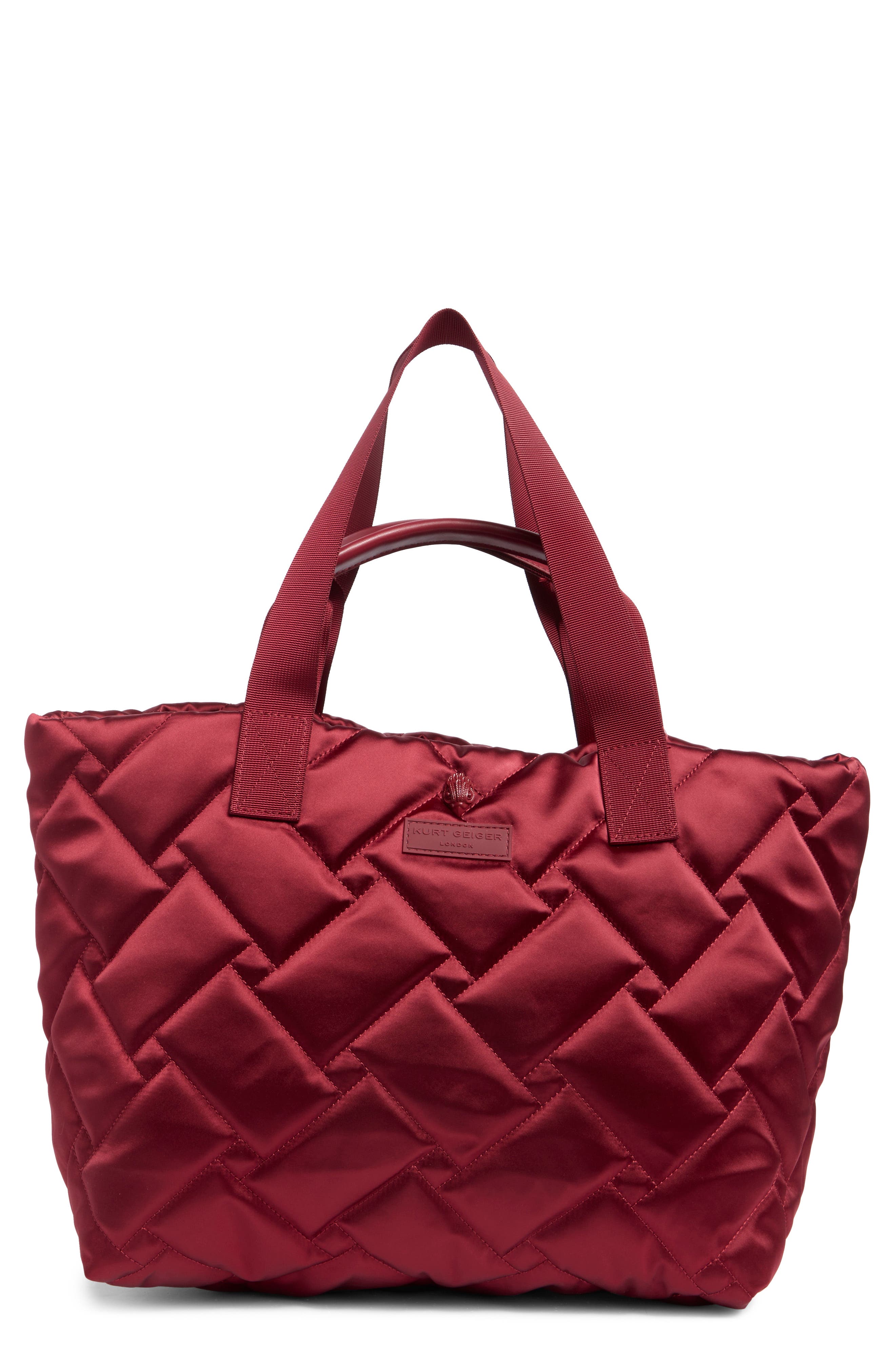 Kurt Geiger London Recycled Polyester Quilted Shopper Bag, Main, color, 