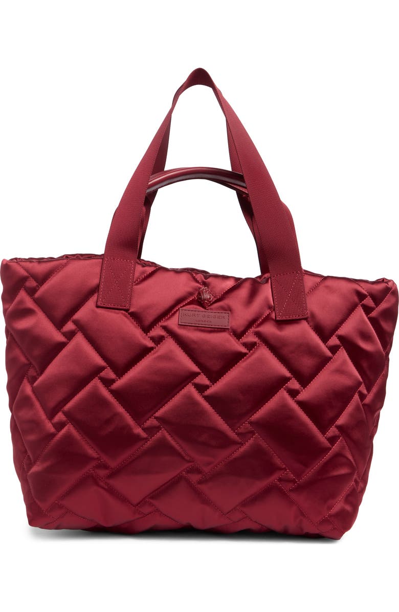 Kurt Geiger London Recycled Polyester Quilted Shopper Bag, Main, color,