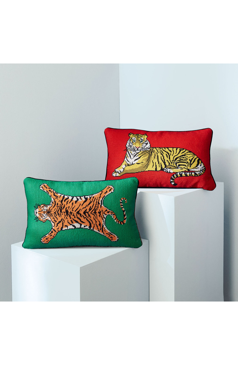 Jonathan Adler Safari Needlepoint Pillow, Alternate, color,