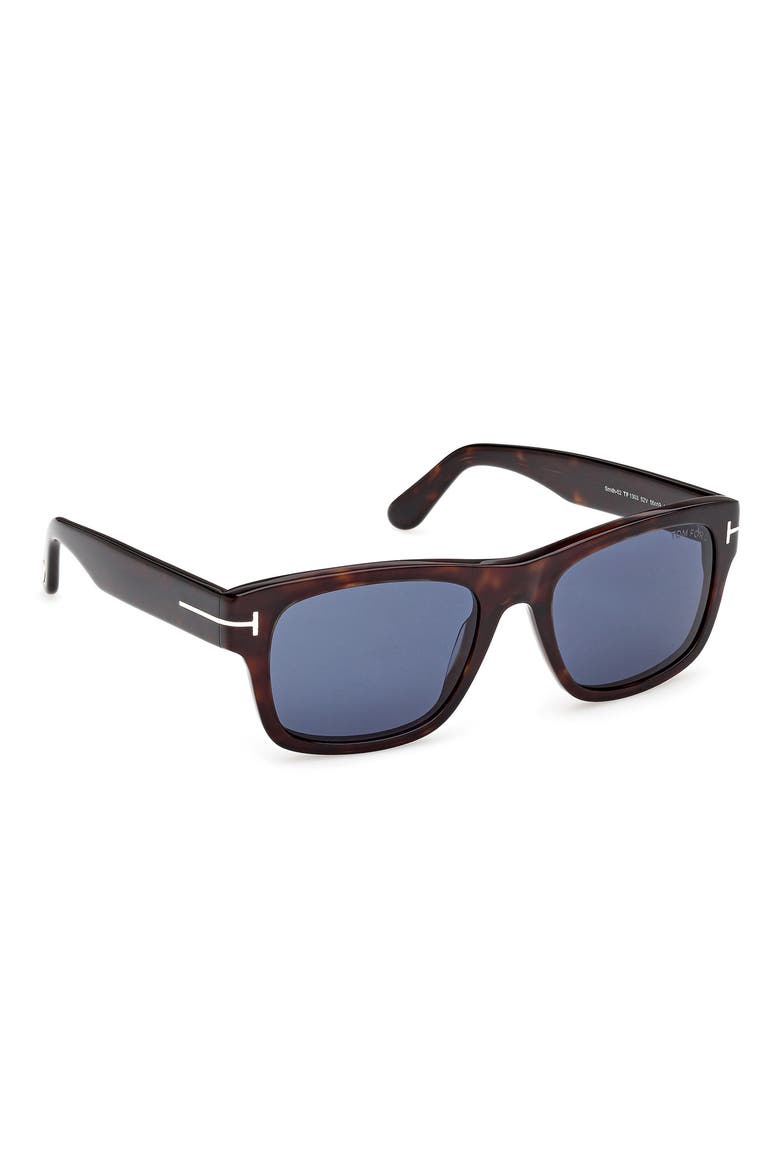 Smith-02 55mm Rectangular Sunglasses, Alternate, color, CLASSIC HAVANA / BLUE LENS