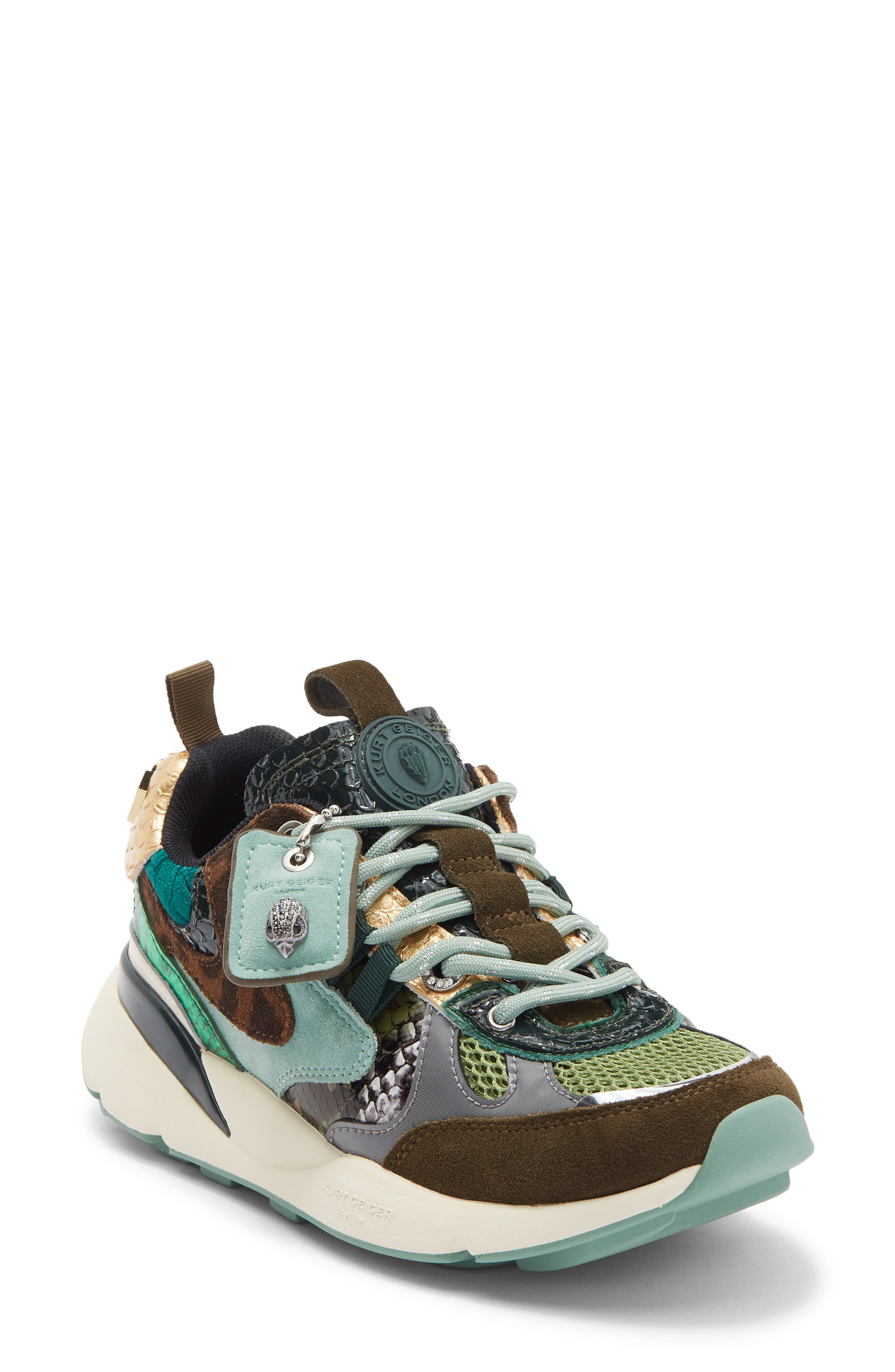 KG Kurt Geiger Kurt Runner Sneaker, Main, color, Green Oth