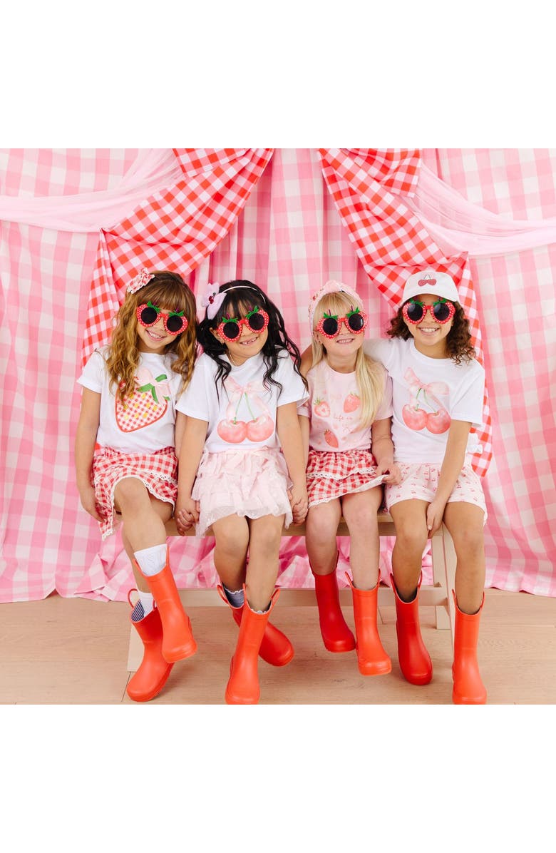 Sweet Wink Cherry Tulle Bow Headband, Alternate, color, Pink