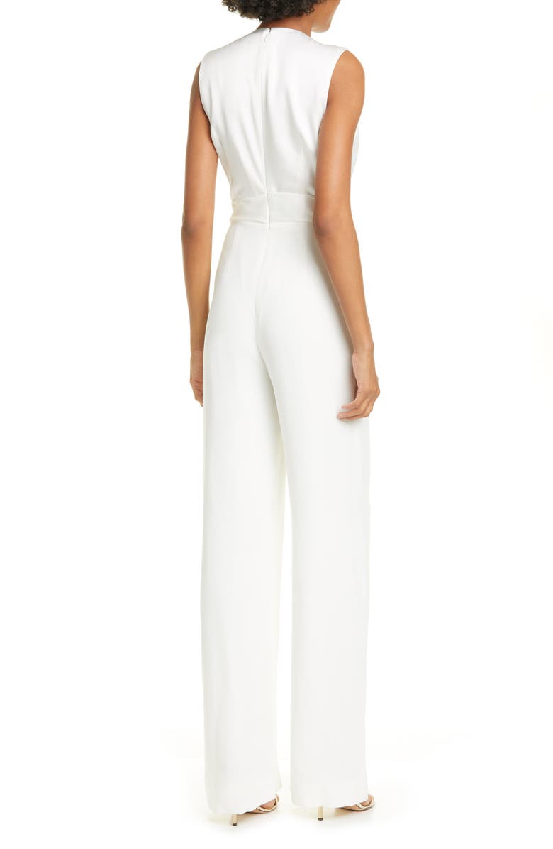 Simkhai Jonathan Simkhai Satin & Crepe Jumpsuit, Alternate, color, 