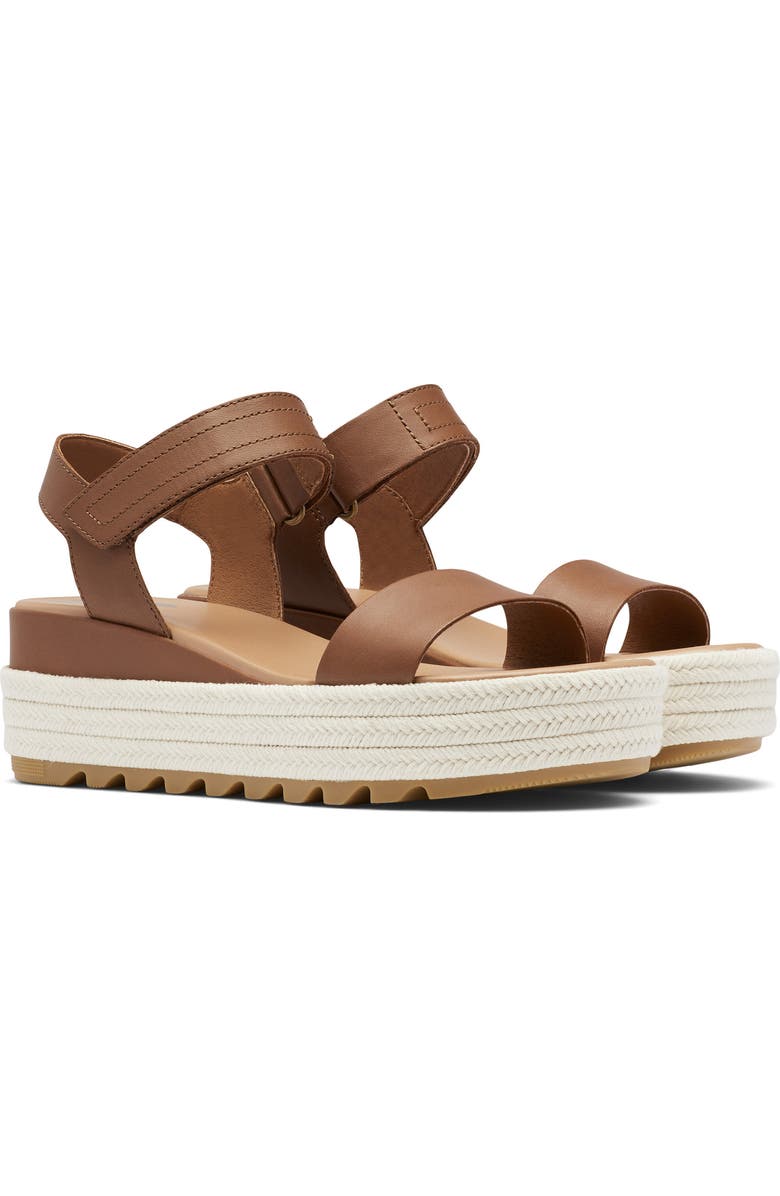 SOREL Cameron Flatform Sandal, Main, color, Velvet Tan/ Chalk