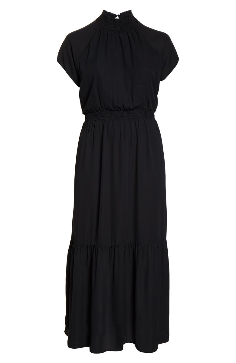 GIBSONLOOK Gibson x City Safari Jaime Shrayber Smock Neck Maxi Dress, Alternate, color, 