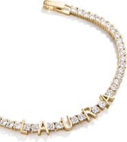 BaubleBar Personalized Cubic Zirconia Tennis Bracelet