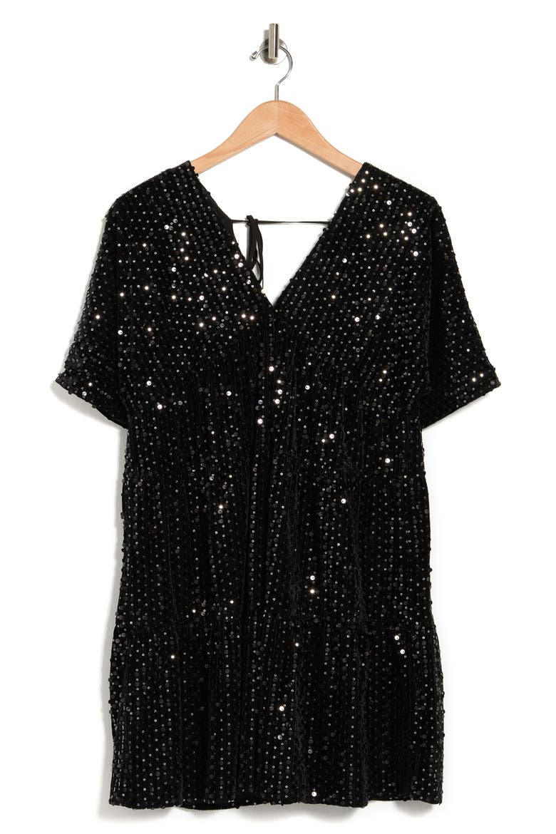 Baby Doll Dress, Alternate, color, BLACK