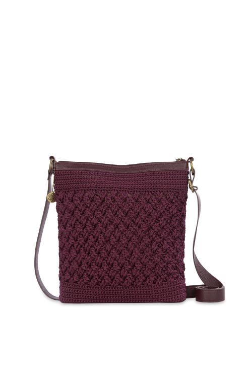 The Sak Lucia Crossbody Hand Crochet Bag In Burgundy