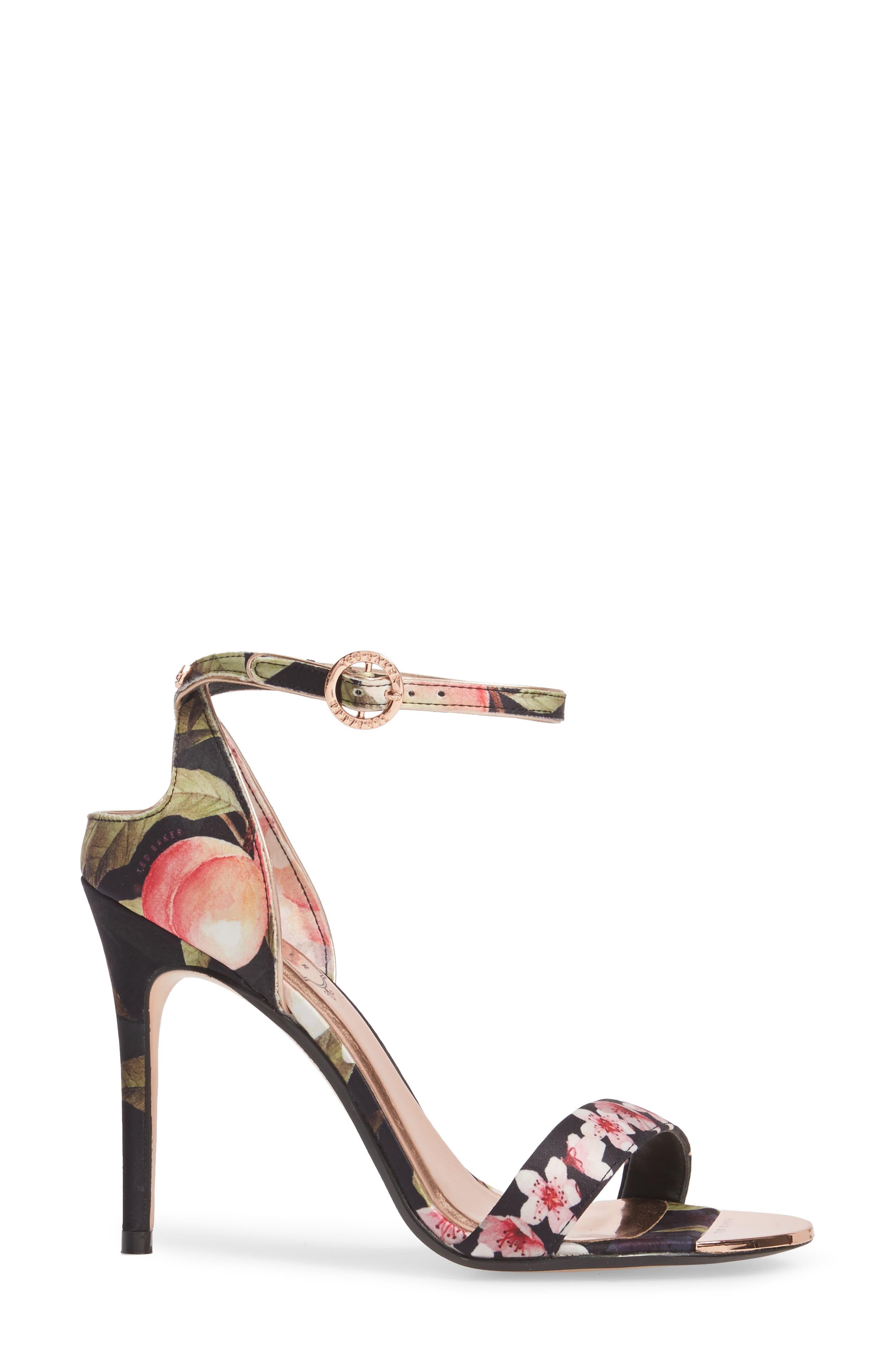 Mirobep Sandal, Alternate, color, PEACH BLOSSOM BLACK SATIN