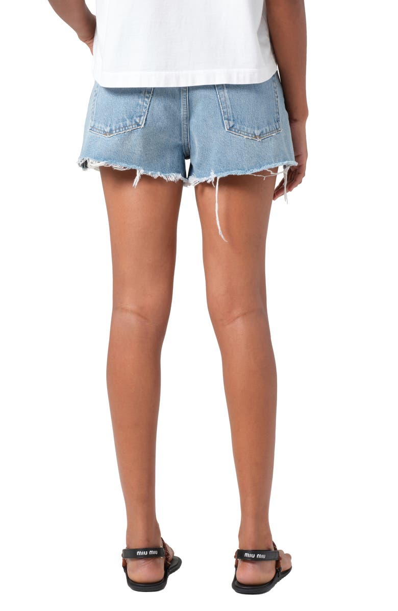 AGOLDE Parker High Waist Denim Cutoff Shorts, Alternate, color, Animate