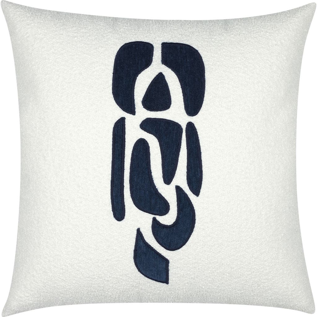 Elaine Smith Resonate Hand Applique Velvet & Boucle Indoor & Outdoor Woven Accent Pillow