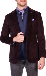 TailorByrd Modern Fit Solid Fine Wale Corduroy Sport Coat