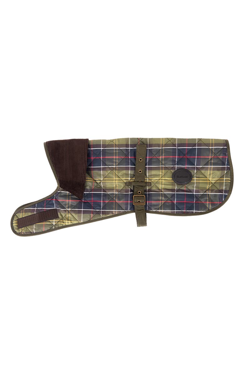 Barbour Quilted Tartan Dog Coat, Alternate, color, Classic