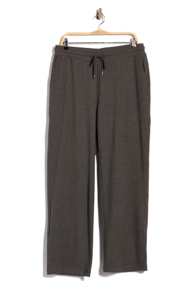 Heather Stripe Lounge Pants, Alternate, color, DARK GREY