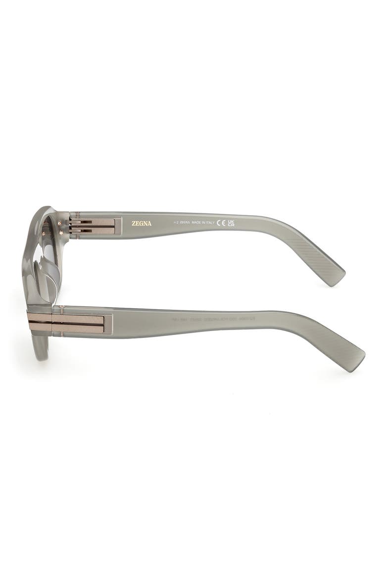 52mm Geometric Sunglasses, Alternate, color, GREY / SMOKE