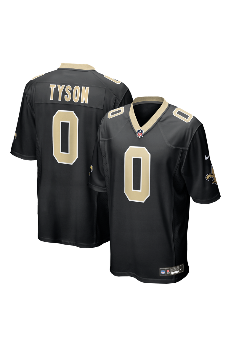 Men's Nike Black New Orleans Saints Jordyn Tyson Team Game Jersey, Main, color, Black