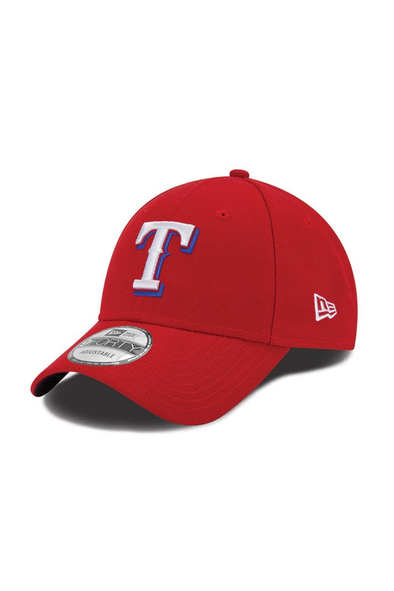 Men's New Era Red Texas Rangers League 9FORTY Adjustable Hat, Main, color, Red
