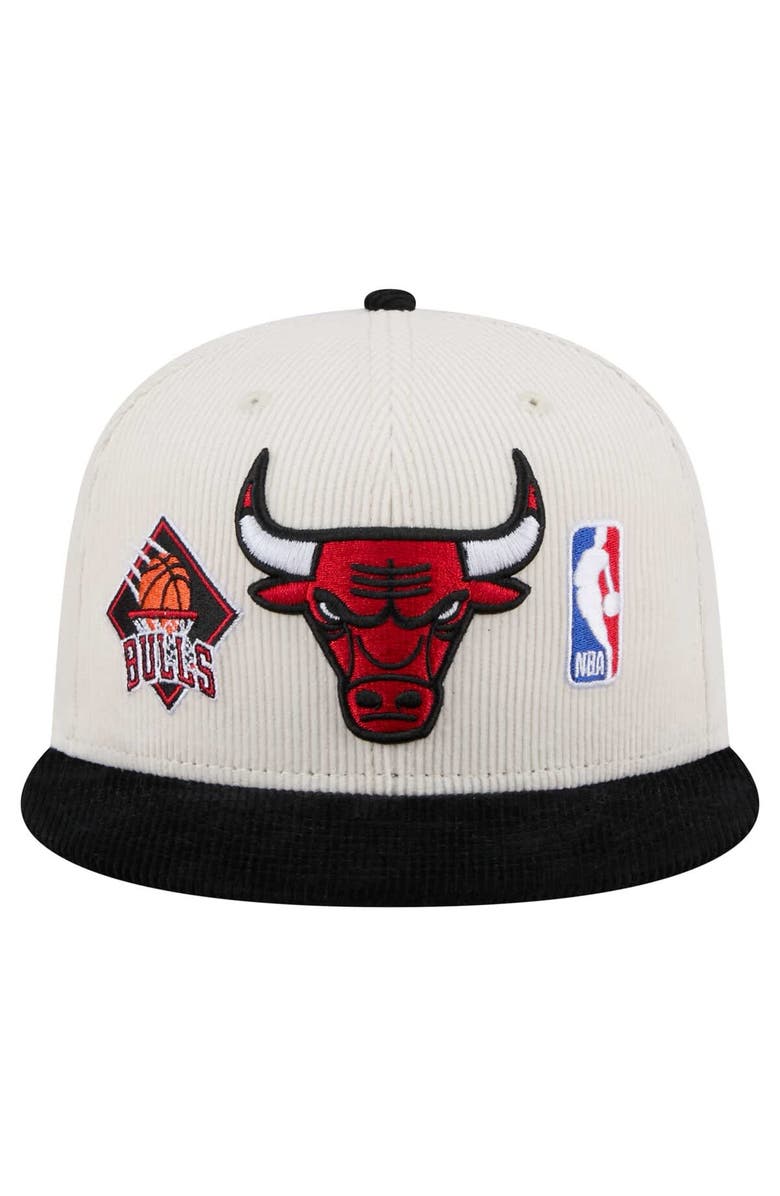 New Era Men's New Era Cream Chicago Bulls Two-Tone 9FIFTY Snapback Hat, Alternate, color,