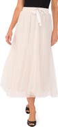 Halogen® Bow Tulle Midi Skirt