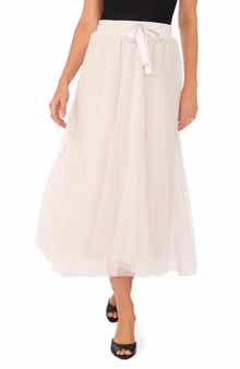 Halogen® Bow Tulle Midi Skirt
