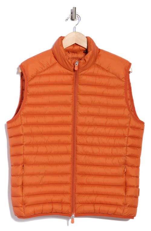 Save The Duck Remo Water Resistant Packable Puffer Vest In Orange