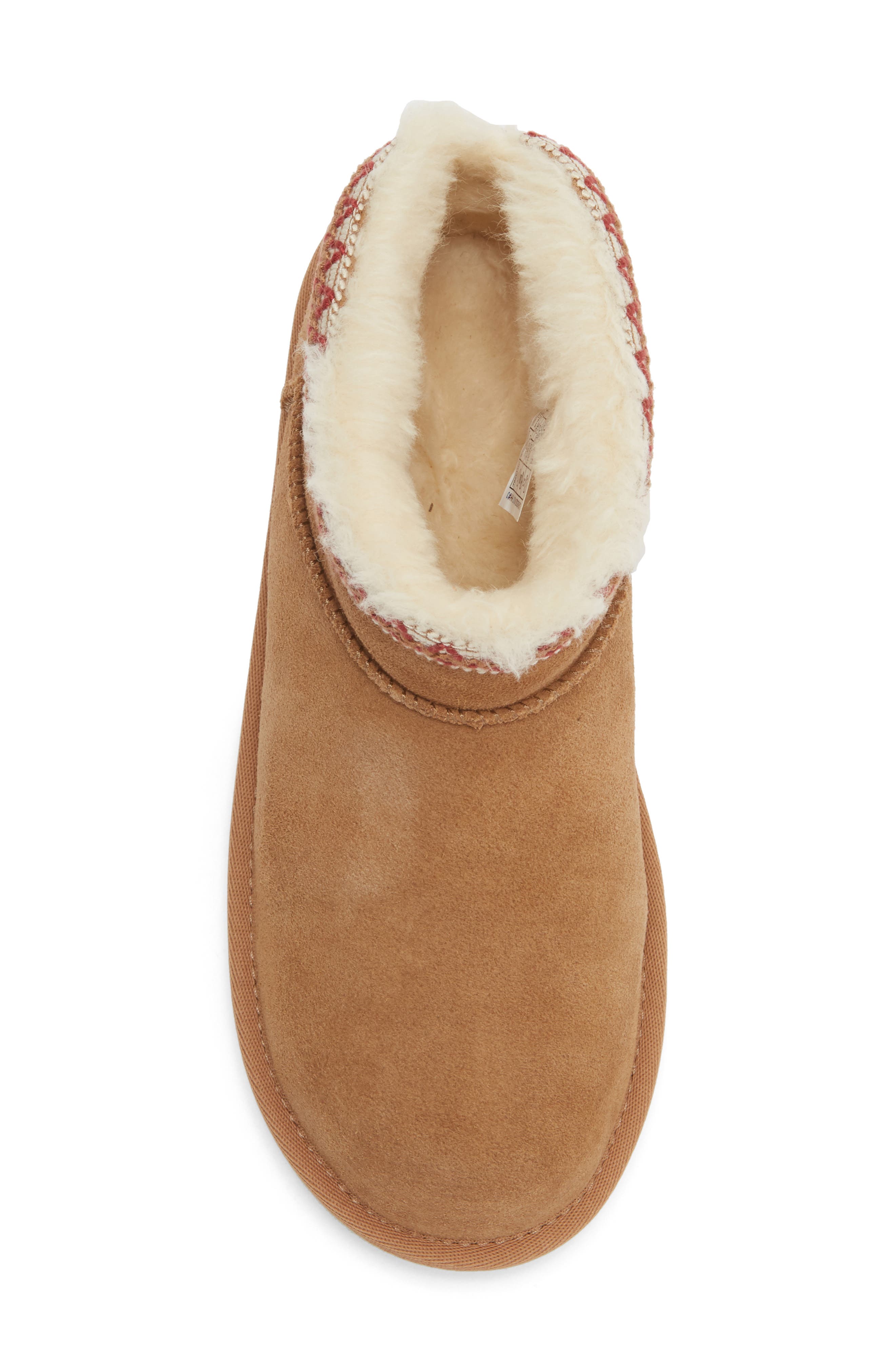 Kids' Classic Ultra Mini Tasly Genuine Shearling Boot, Alternate, color, CHESTNUT