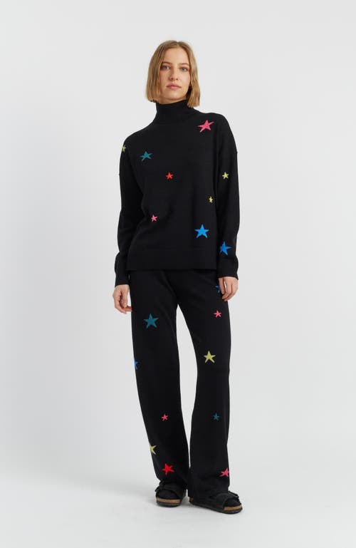 Chinti & Parker Wool Cashmere Star Wide-leg Track Pants In Multi