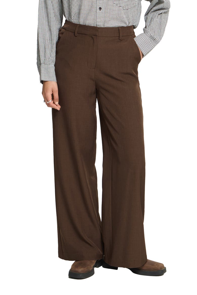 Ihfavsa High Waist Wide Leg Pants, Main, color, BROWN/ SLATE BLACK MELANGE