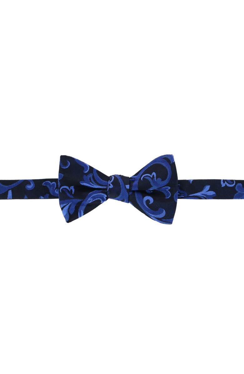 Trafalgar Christian the Romantic Brocade Silk Suspenders (Braces) and Bow Tie Set, Alternate, color, Royal Blue